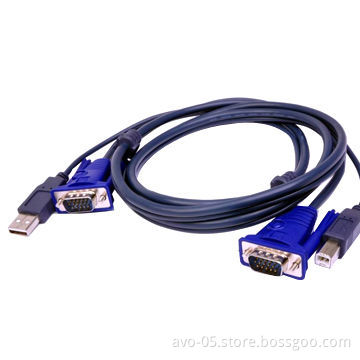 KVM Cable, HDB15 to USB with Lowest Signal Loss